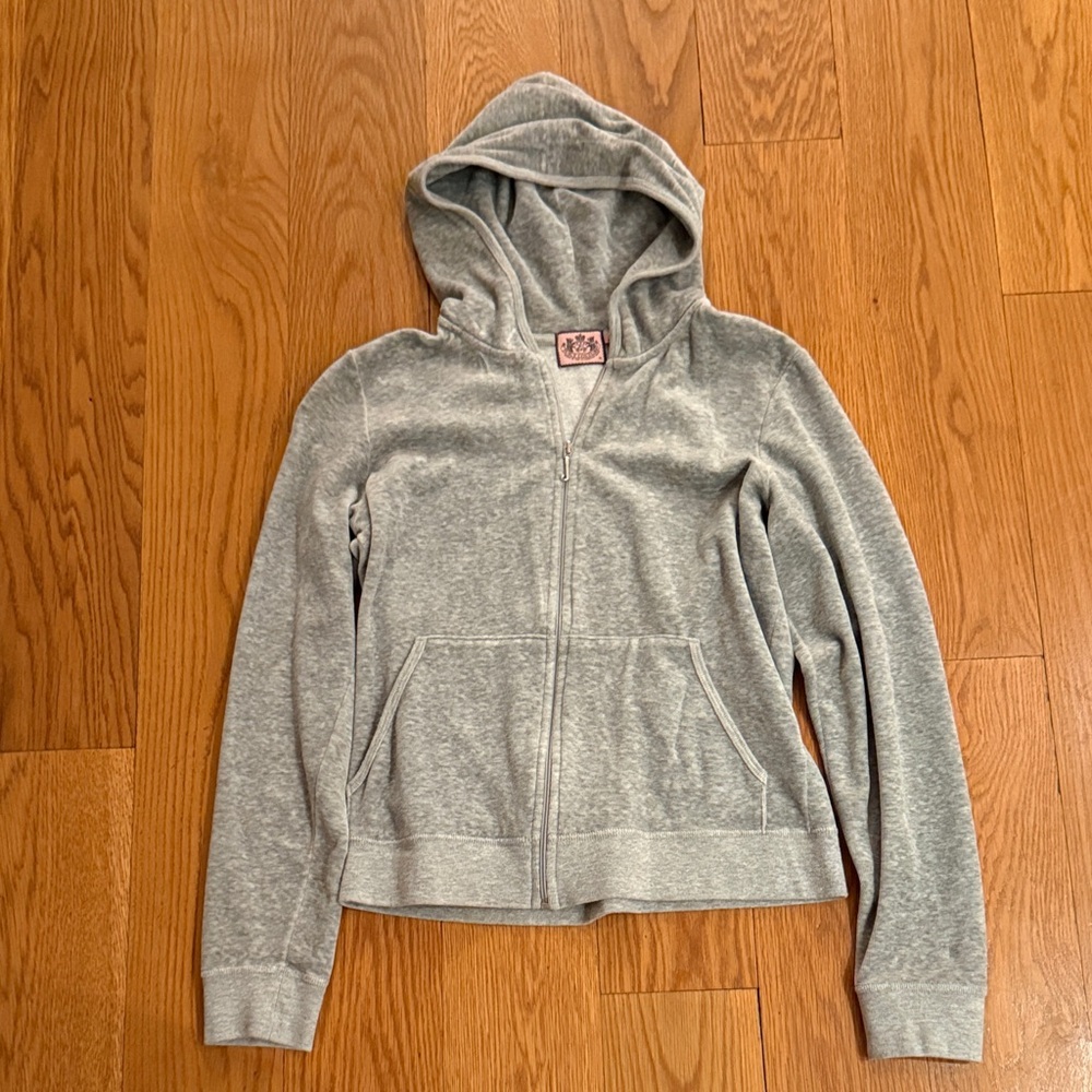 Juicy Couture Heather Gray Zip-Up Hoodie